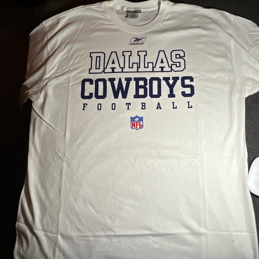 Vintage Reebok Dallas Cowboys White T Shirt Men’s Size XL